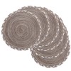 SHACOS Round Placemats Set of 6 Braided Glitter Round Table