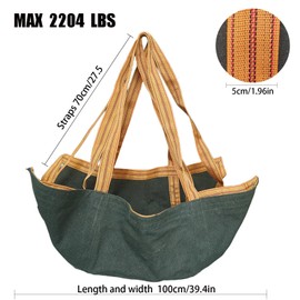 Hokoad Cargo Lifting Pad Net, Heavy Duty Safety Lifting Cargo Net Lifting Net for Construction Rigging Moving Towing Hoisting Work Gear (39.37 * 39.37inch)