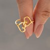 STORYJEWELLERY Heart Rings for Women, 925 Sterling Silver Gold Plated