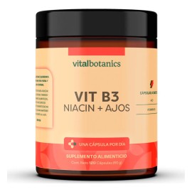 Vitalbotanics Niacina Vitamina B3 Con 120 Capsulas De 500mg Sabor Sin sabor