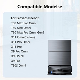 DianSung Ricambi spazzola principale per Ecovacs Deebot T50 Max Pro Omni Gen2/X11 OmniCyclone/X11 Pro Omni/X9 Pro Omni/T80S Omni/T50 Max Pro Omni/T50 Max Omni aspirapolvere, rullo spazzola*2