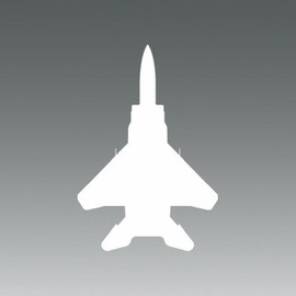 (2x) F-15 Strike Eagle - White - Sticker - Decal - Die Cut