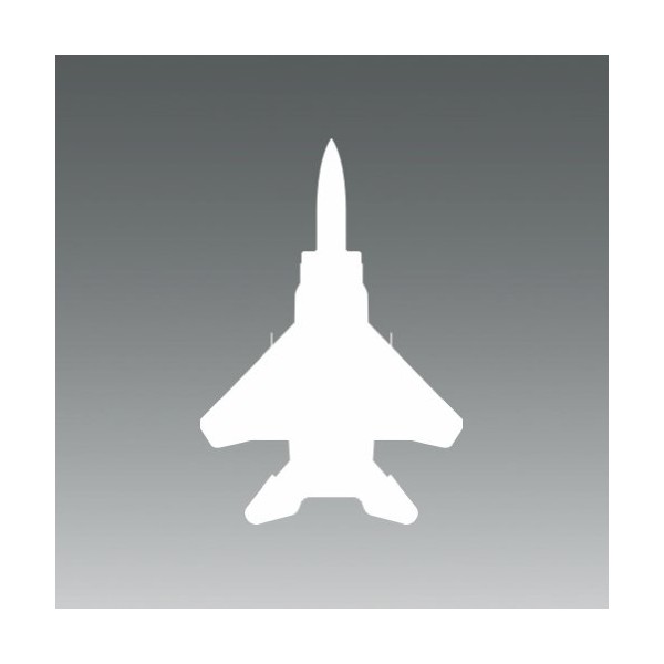 (2x) F-15 Strike Eagle - White - Sticker - Decal
