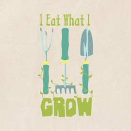 CafePress I Eat What I Grow Tote Bag Reusable Natural Beige Canvas Shopping Bag