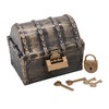 cobalt planet Treasure Box with Key Retro Design Padlock Trinket