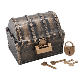 cobalt planet Treasure Box with Key Retro Design Padlock Trinket Box Decor
