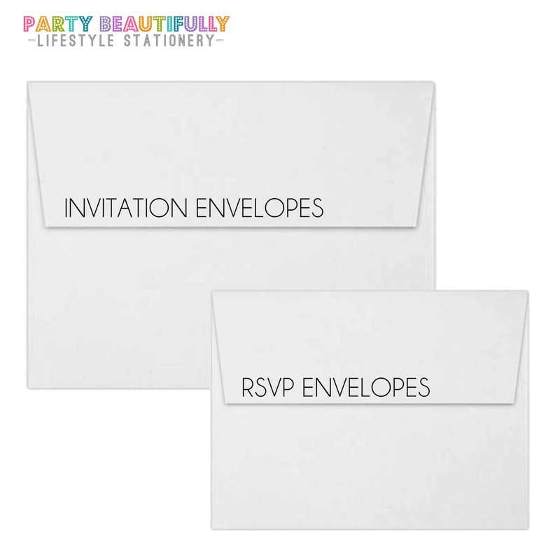 Beach Wedding Invitations & RSVP Cards - Set of 12,
