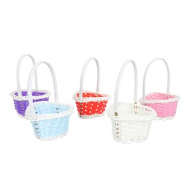 WHAMVOX 7pcs Creative Easter Baskets Colorful Storage for Day Versatile Photo Props and Party Decorations to Clean Random Colors