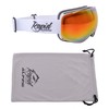 Rapid Eyewear White Snow SKI GOGGLES FOR GLASSES WEARERS With