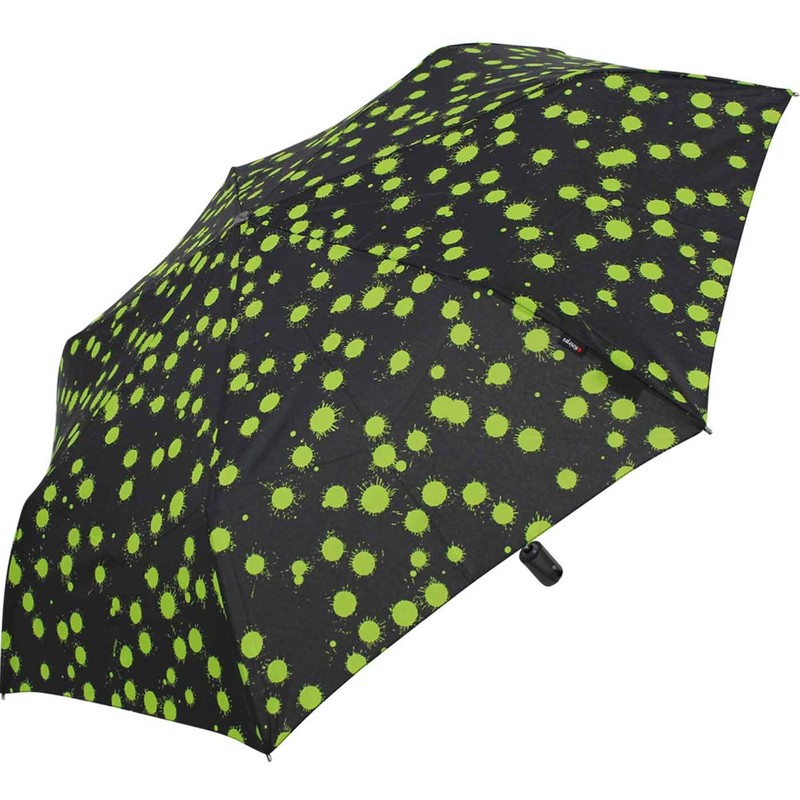 Knirps Slim Duomatic Paint Drops Pocket Umbrella Green