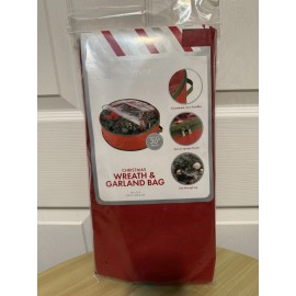 Whitmor NEW -Whitmor  Christmas Wreath and Garland Bag Up To 30 Inch Wreath Zipper