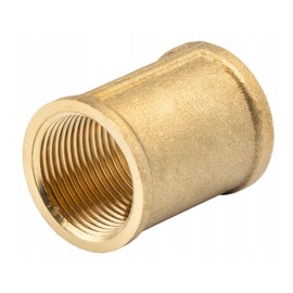 ABAZO Brass system T-piece, reduction, connector, nipple, plug, plug, sleeve, brass extension, brass fitting, male thread, female thread (MUFF 1 inch female thread)