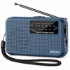 Portable Pocket AM/FM Radio with Telescopic Antenna, 3.5mm Headphone Jack
