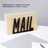 Desktop Letter Holder, Hollow Metal Mail Letter Organizer Large Capacity,