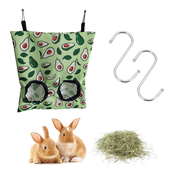 TUKNN Hay Feeder Bag, Rabbit Feeder, Guinea Pig Hay Feeder