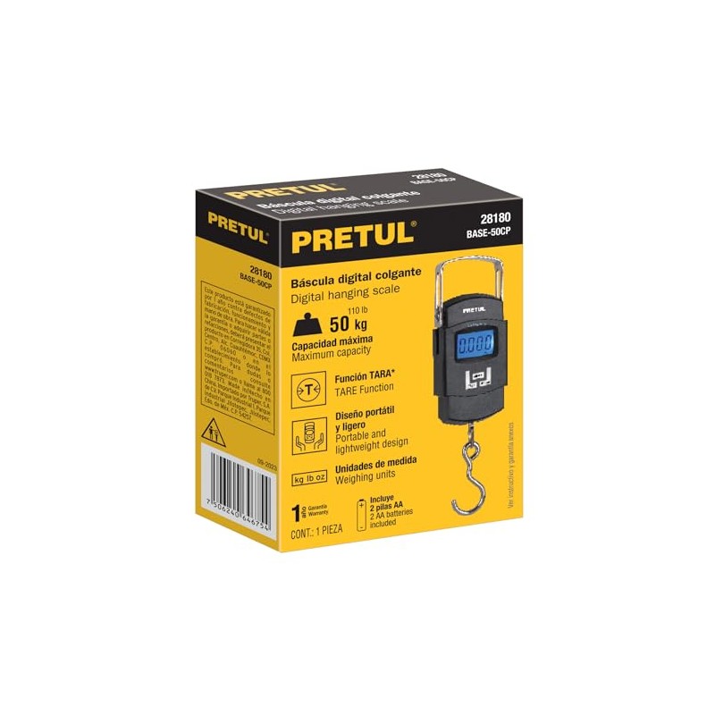 Pretul BASE-50CP, Báscula electrónica colgante de pilas 50 kg