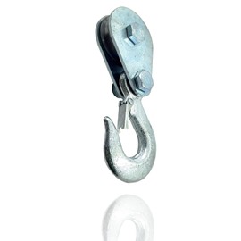 0.8 Ton Slip Hook Slip Clevis Pulley Hook Snatch Block with Hook,Single Pulley Lifting Block Heavy Duty Pulley for Lifting,Pulley with Hook