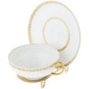 Bard's Ornate Twisted Shiny Gold-toned Cup and Saucer Stand, 3"