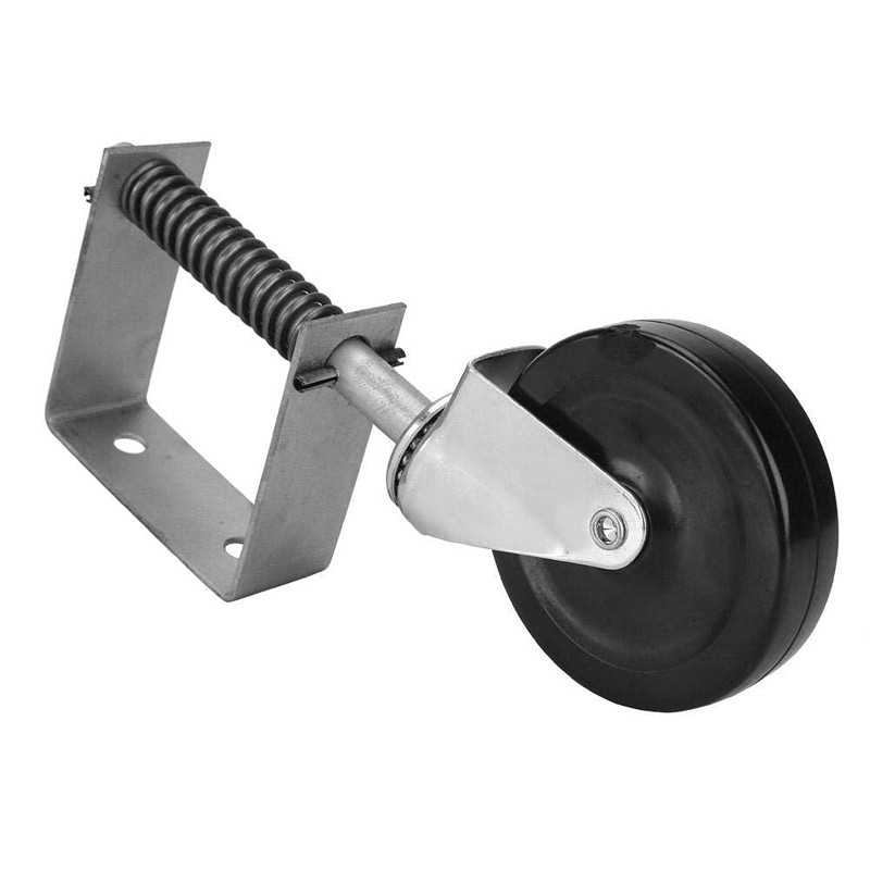4 Inch Rubber Gate Wheel 110 lbs Heavy Duty Spring