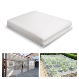 Stronger Garden Mesh Netting - 10 x 12 ft PPT Nano Bird Net Barrier, Mosquito Netting Screen for Outdoor Plants Vegetables Patios Balconies Terraces, Shading Rate 20% (White)