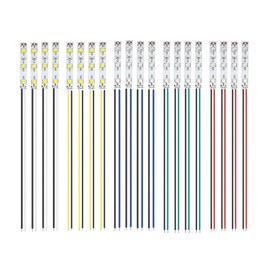 HUAZIZ 20 pieces 50 mm pre-wired strips, 2335 SMD LED, 12-18 V LED strips, model building LED lighting, white/red/yellow/blue/green