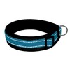 BUDDYPACK Extra Wide Dog Collar with Reflective Stripes, Soft Neoprene