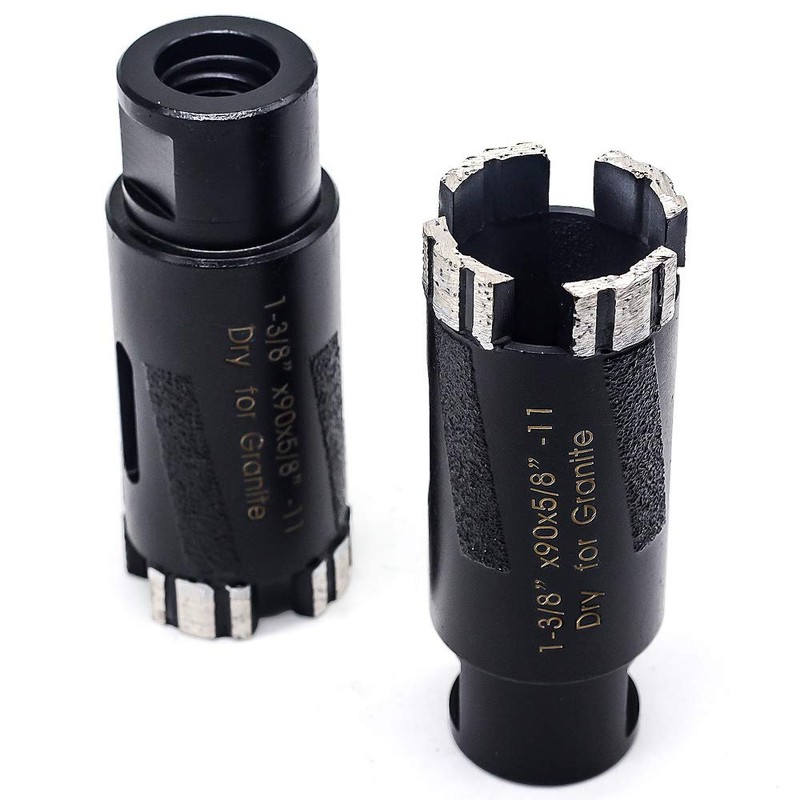 Ostek 2Pcs/ Box 1-3/8'' Dry Diamond Core Drill Bit,Granite Drill
