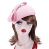 Lawliet Teardrop Women 1940s Wool Felt Fascinator Hat Bow Tam