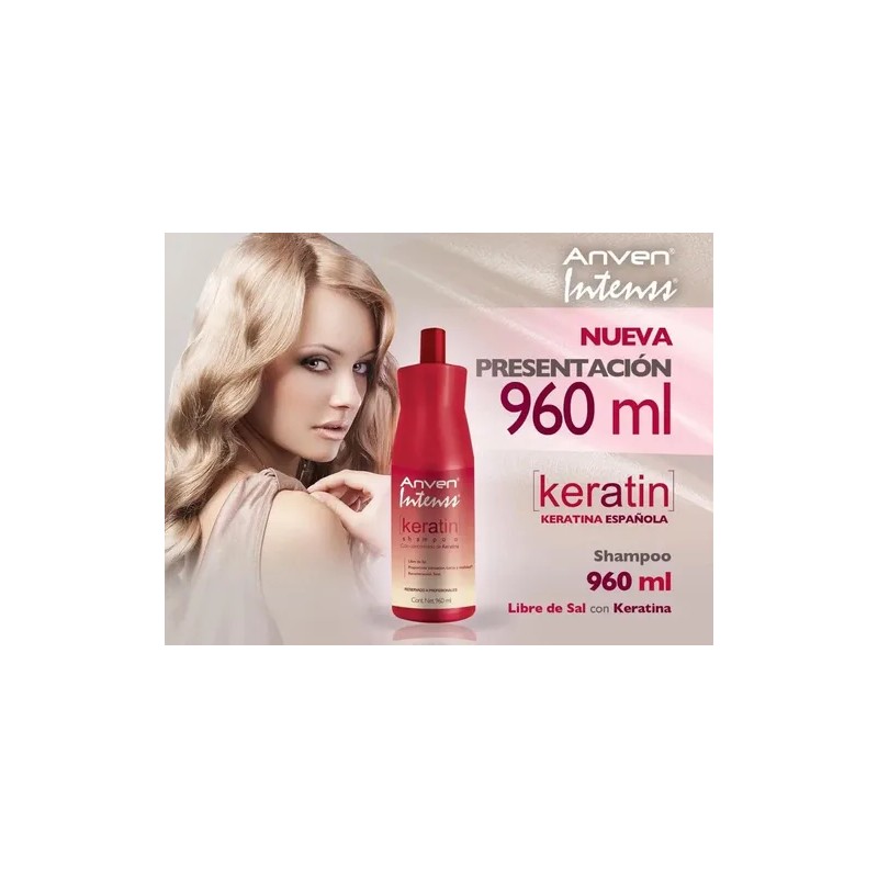 Oferta Anven Intenss Shampoo Keratin Libre De Sal 960ml