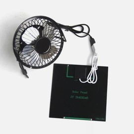 ZONADAH 3.5W 6V Solar Panel & USB Fan, Portable Solar Cooling Kit for Greenhouse, RV, Pet House, Outdoor, Camping, DIY Projects