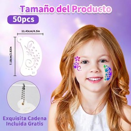Plantillas De Pintura Facial Diy, Plantillas de Dibujo, Plantillas De Pintura Facial Reutilizables (50PCS)