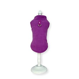 Dog Fleece Harness Vest Jumper Sweater Coat for Small Breed Dogs, (S, Purple)