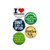 5 Pack - Geocaching Lover Pinback Buttons - 2.25 Inch