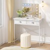 ThreeHio Small Vanity Desk No Mirror for Kids Bedroom, 31.5