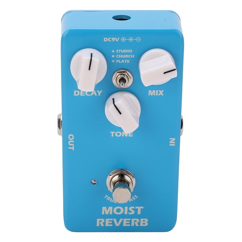 Electric Guitar Effect Pedal Moist Reverb 3 Modes Adjustable Single
