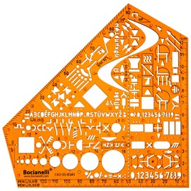Elektriker Schablone - Elektroniker Schablone - Elektro Schablone für Technisches Zeichnen - Zeichenschablone Elektrotechnik - Zeichenwinkel Elektrotechnik - Elektroinstallation Schablonen