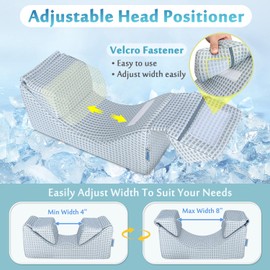 AOSSA Surgery Pillow for Sleeping Upright, Head & Neck Support Positioner for Post Eye, Facial, or Dental Surgery, Recovery Pillow for Back Sleep Training and Face Stability