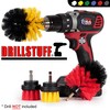 Cleaning Brush Attachments for Cordless Drill - Stiff Bristle Deck