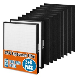 Hunter Air Purifier Replacement Filter Bundle (2 True HEPA + 8 Pre-Filters), Compatible with Models 30940, 30210, 30214, 30215, 30225 & 15+ More