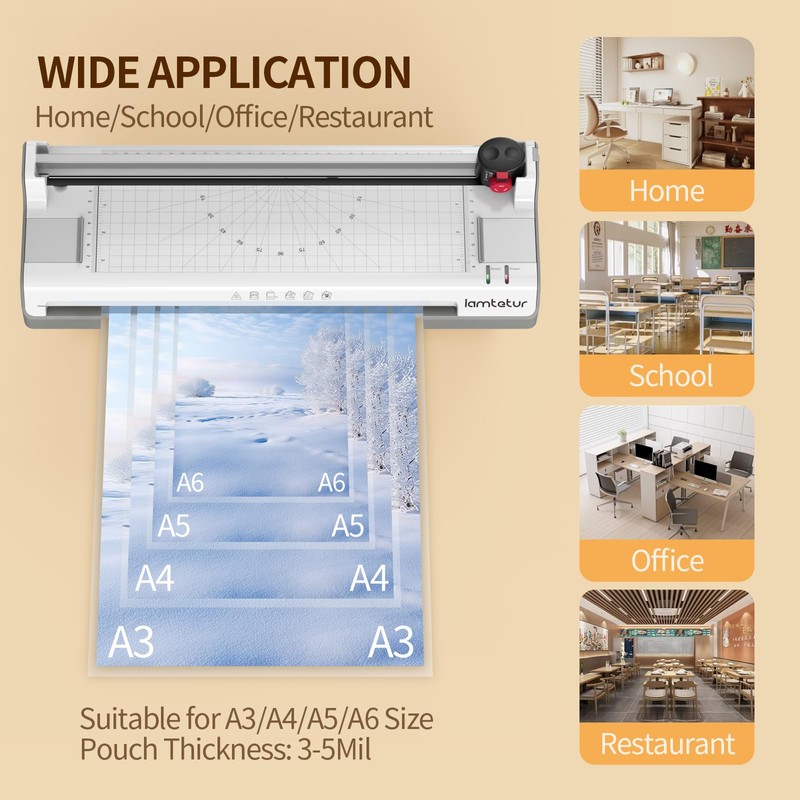 7-in-1 Thermal Laminator Machine 11X17 with 20 Letter Size Laminating