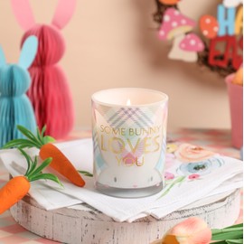 Easter Bunny Candles - Happy Easter Scented Candle, Spring Home Decor Bunny 10oz Candle Gifts Soy Wax Holiday Gift for Men Women