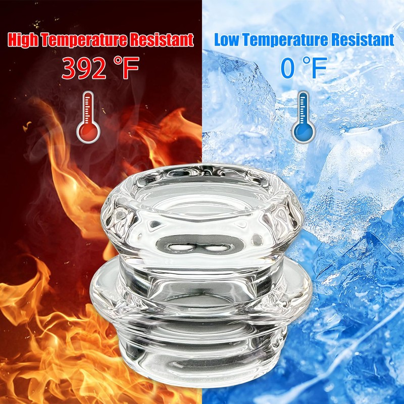 APOXCON Glass Knob Replacement Heat Resistant & Broken Resistant Adaptable