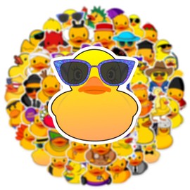Cute Little Duck Sticker Set 50 Pieces Cute Decoration for Car Laptop Skateboard Bicycle Moped Motorcycle Bicycle Computer Suitable for Adults Children