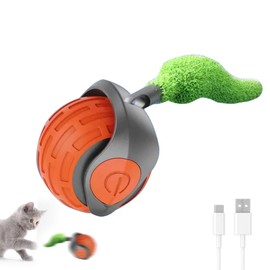 JIMACRO Active Rolling with Tail, Interactive Cat Toy, Intelligent Interactive Pet Toy for Dogs and Cats