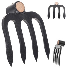 KADAX Potato Hoe 4 Prong Garden Hoe Forged Steel Manure Hoe for Gardening Gardening Tool Hoe for Garden (Without Handle)