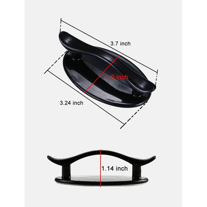 WishLotus 2Pcs Self-Adhesive Cupboard Handles, Modern Minimalism Cupboard Door Handle,