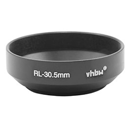 vhbw Lens Hood Compatible with Rollei 35S HFT 40 mm f/2.8 Sonnar Camera ++ 30.5 mm Lens Black, Metal, Round