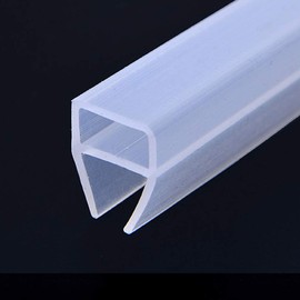 ETOPARS Bath Door Seal Strip Shower Screen Window Gap Seal Curved Flat Rubber Glass Bottom Frameless Weather 10mm 78" inch U Shape