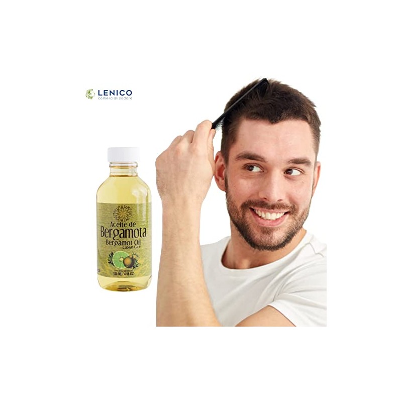 Aceite de bergamota 120 ml marca Lenico Estimula Crecimiento Cabello,Barba