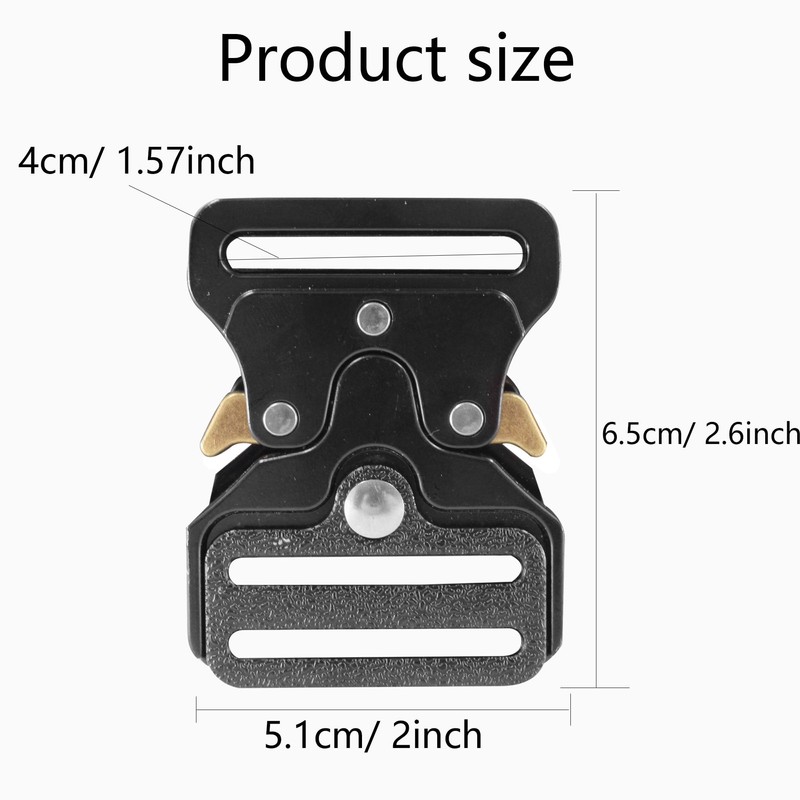 pson 3PCS 1.5 Inch Heavy Duty Metal Buckle, Adjustable Tactical